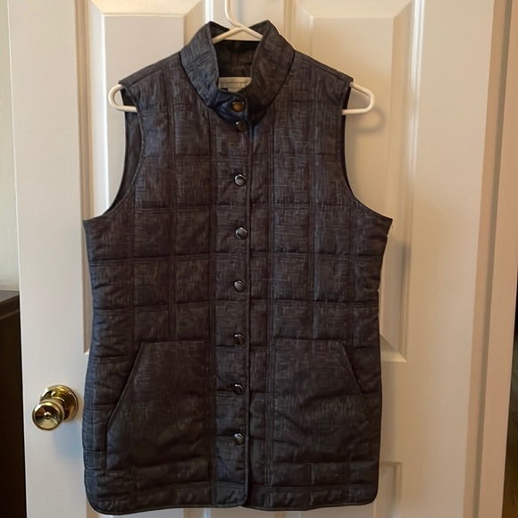 Christopher & Banks Jackets & Blazers - Christopher & Banks grey/charcoal vest. See pictures for pattern. Like new Small